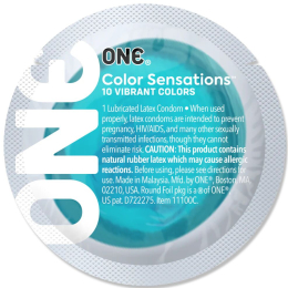 Презерватив ONE Color Sensations - Catch the perfect ONE (Aqua) 1 шт - - фото №2