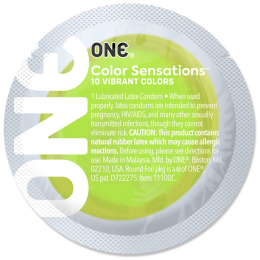 Презерватив ONE Color Sensations - Roll ONE on (Green) 1 шт - - фото №2