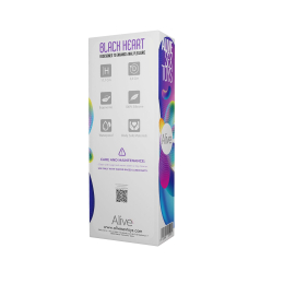 Анальний стимулятор Alive Black Heart Teal Black, макс. діаметр 3,6 см - - фото №4