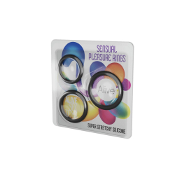Набір ерекційних кілець Alive Sensual Pleasure Rings - - фото №4