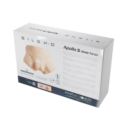 Півторс з фалоімітатором на присосці SilexD Apollo S Male Torso Caramel - - фото №7