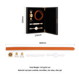 Шкіряний кляп з 2-ма насадками LOCKINK Ball-Gag & Gag-bite Set - Brown - - фото №6