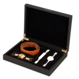 Шкіряний кляп з 2-ма насадками LOCKINK Ball-Gag & Gag-bite Set - Brown - фото