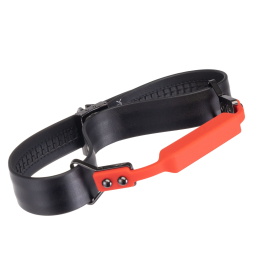 Шкіряний кляп з 2-ма насадками LOCKINK Ball-Gag & Gag-bite Set - Black - - фото №6