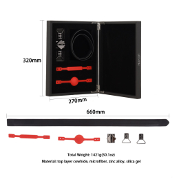 Шкіряний кляп з 2-ма насадками LOCKINK Ball-Gag & Gag-bite Set - Black - - фото №8