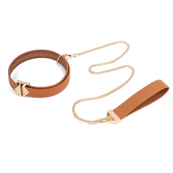 Повідець LOCKINK Tied Collar with Leash Set - Brown 