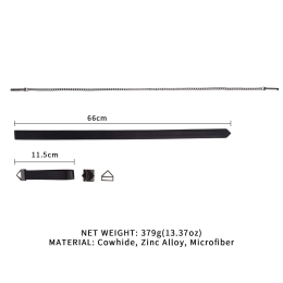 Повідець LOCKINK Tied Collar with Leash Set - Black - - фото №2