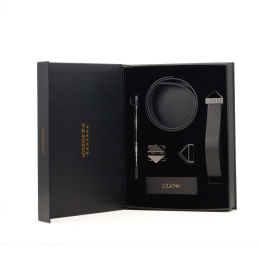 Повідець LOCKINK Tied Collar with Leash Set - Black - фото