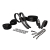 Набір із 8 ременів для зв'язування LOCKINK 8-Bondage-Straps Restraint Set - Black - фото