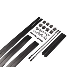 Набір із 8 ременів для зв'язування LOCKINK 8-Bondage-Straps Restraint Set - Black - - фото №5