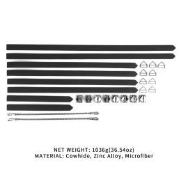 Набір із 8 ременів для зв'язування LOCKINK 8-Bondage-Straps Restraint Set - Black - - фото №8