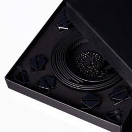 Набір із 8 ременів для зв'язування LOCKINK 8-Bondage-Straps Restraint Set - Black - - фото №2