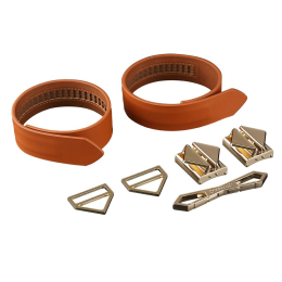 Наручники LOCKINK Wristcuffs/Anklecuffs Brown Set - - фото №4
