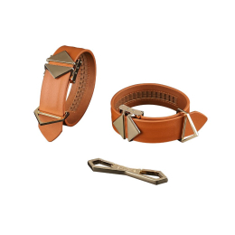Наручники LOCKINK Wristcuffs/Anklecuffs Brown Set - - фото №2