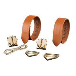 Наручники LOCKINK Wristcuffs/Anklecuffs Brown Set - - фото №3