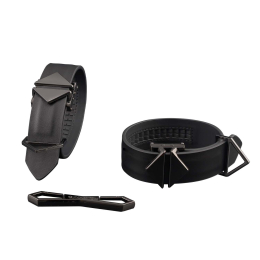 Наручники LOCKINK Wristcuffs/Anklecuffs Black Set - - фото №2