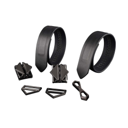Наручники LOCKINK Wristcuffs/Anklecuffs Black Set - - фото №3