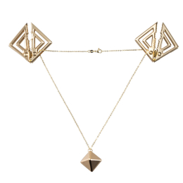 Затискачі для сосків з важкою підвіскою LOCKINK Adjustable Nipple Clamps with Heavy Pendant - Golden - фото