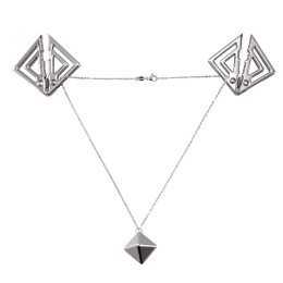 Затискачі для сосків з важкою підвіскою LOCKINK Adjustable Nipple Clamps with Heavy Pendant - Grey - фото