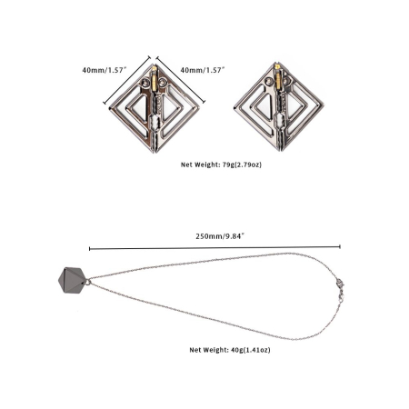 Затискачі для сосків з важкою підвіскою LOCKINK Adjustable Nipple Clamps with Heavy Pendant - Grey №9