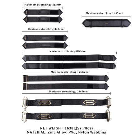 Фіксатори рук і ніг для ліжка LOCKINK BDSM Adjustable Bed Restraint Kit №3