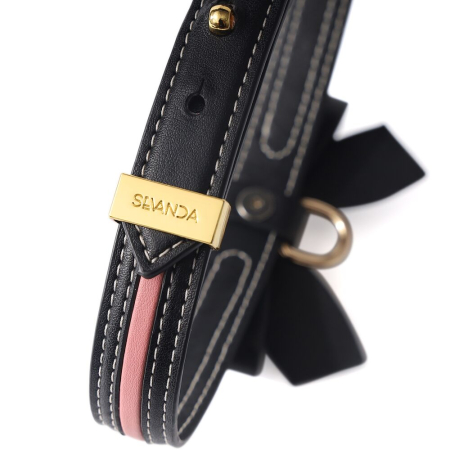 Повідець LOCKINK SEVANDA Love Heart Butterfly Leather Collar Set - Black №5
