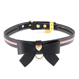 Повідець LOCKINK SEVANDA Love Heart Butterfly Leather Collar Set - Black - - фото №3