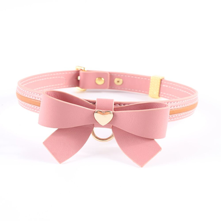 Повідець LOCKINK SEVANDA Love Heart Butterfly Leather Collar Set - Pink - фото №5