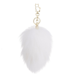 Металева анальна пробка Кролячий хвост LOCKINK SEVANDA White Bunny-Tail Anal Pear-shape Plug - - фото №5