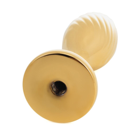 Металева анальна пробка Кролячий хвост LOCKINK SEVANDA White Bunny-Tail Anal Pear-shape Plug - - фото №4