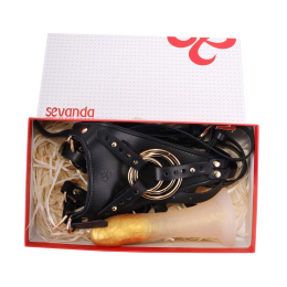 Страпон LOCKINK SEVANDA Queen Sheba Strapon - Golden Dildo - - фото №9