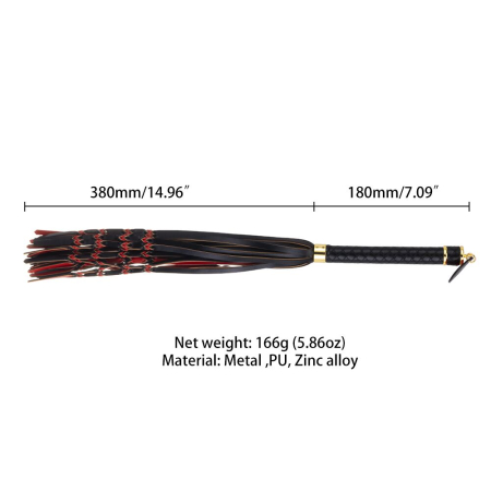 Флогер LOCKINK SEVANDA Red & Black Braided Tail Flogger - фото №6