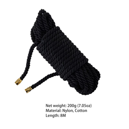 Мотузка для шибарі LOCKINK SEVANDA Shibari Pratice Rope Black, 8 метрів - фото №2