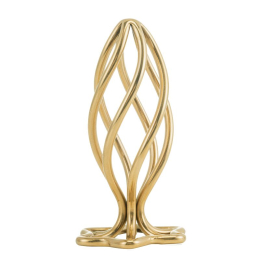 Анальна пробка LOCKINK SEVANDA Hollow Spiral Golden Metal Anal Plug - S size 