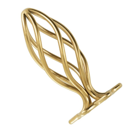 Анальна пробка LOCKINK SEVANDA Hollow Spiral Golden Metal Anal Plug - S size - №2