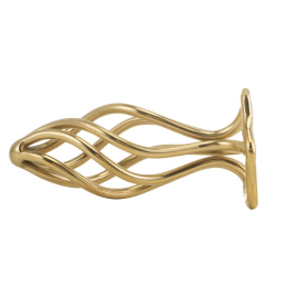 Анальна пробка LOCKINK SEVANDA Hollow Spiral Golden Metal Anal Plug - M size - - фото №4