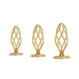 Анальна пробка LOCKINK SEVANDA Hollow Spiral Golden Metal Anal Plug - M size - - фото №10