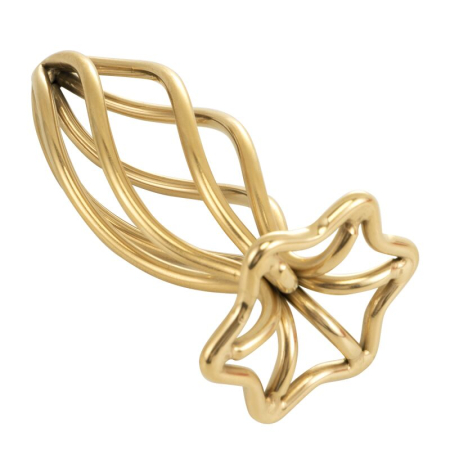 Анальна пробка LOCKINK SEVANDA Hollow Spiral Golden Metal Anal Plug - L size - фото №5