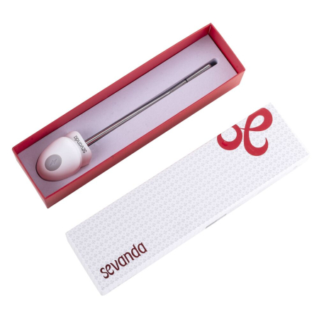 Уретральний зонд LOCKINK SEVANDA Vibrating & E-stim Metal Urethral Sounding - White - фото №9