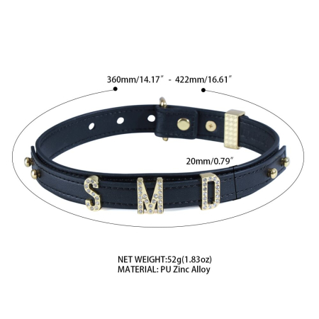 Нашийник LOCKINK Dark DIY Alphabet Collar - фото №10