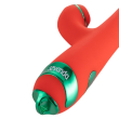 Вібратор-кролик з пульсацією та флогером LOCKINK SEVANDA Whip Vibrating Massage Wand, червоно-зелений - фото №2