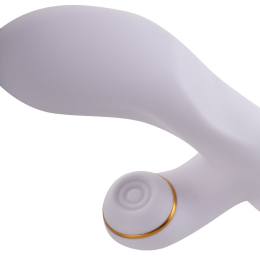 Вібратор-кролик з флогером LOCKINK SEVANDA Whip Vibrating Massage Wand - White & Golden - - фото №4