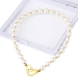 Перлинний нашийник з повідцем LOCKINK Pearl Collar & Leash Set - - фото №5