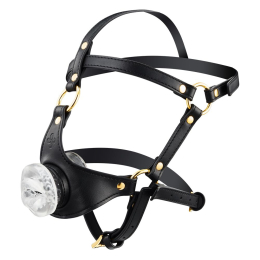 Маска-збруя для орального сексу LOCKINK SEVANDA Blowjob Head Harness - - фото №2