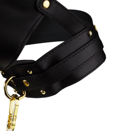 Маска-збруя для орального сексу з повідцем LOCKINK SEVANDA Blowjob Head Muzzle with Leash - - фото №4