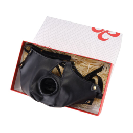 Маска-збруя для орального сексу з повідцем LOCKINK SEVANDA Blowjob Head Muzzle with Leash - - фото №8