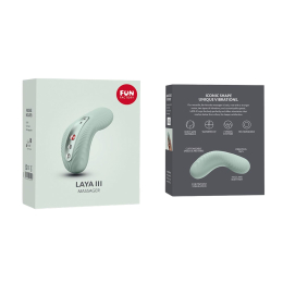 Накладний вібратор Fun Factory LAYA III sage green, ефект постукування пальцем - - фото №11