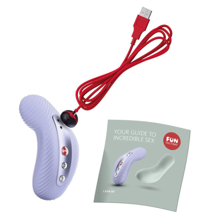 Накладний вібратор Fun Factory LAYA III soft violet, ефект постукування пальцем - фото №10