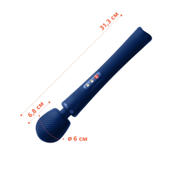 Вібромасажер Fun Factory VIM Vibrating Wand midnight blue, суперпотужний та легкий, до 6 годин роботи - - фото №2