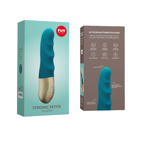 Мініпульсатор Fun Factory STRONIC PETITE deep sea blue, 8 режимів, підходить для початківців - фото №7
